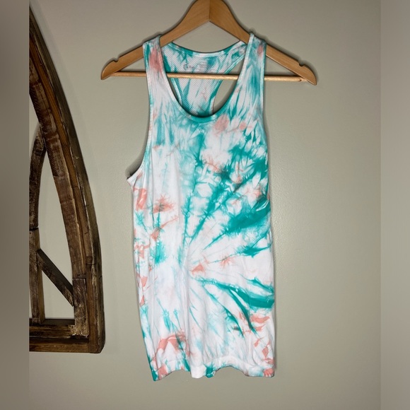 Zyia Sprint Hendrix Seamless Tank Tie Dye Spring White Size Medium - Picture 2 of 4